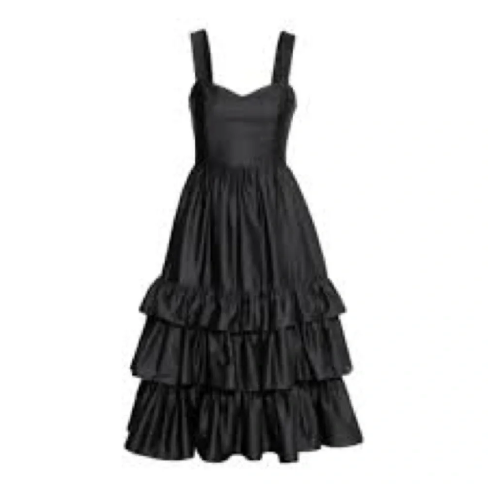 H&M premium 100% cotton Tiered Midi Dress - Picture 1 of 3